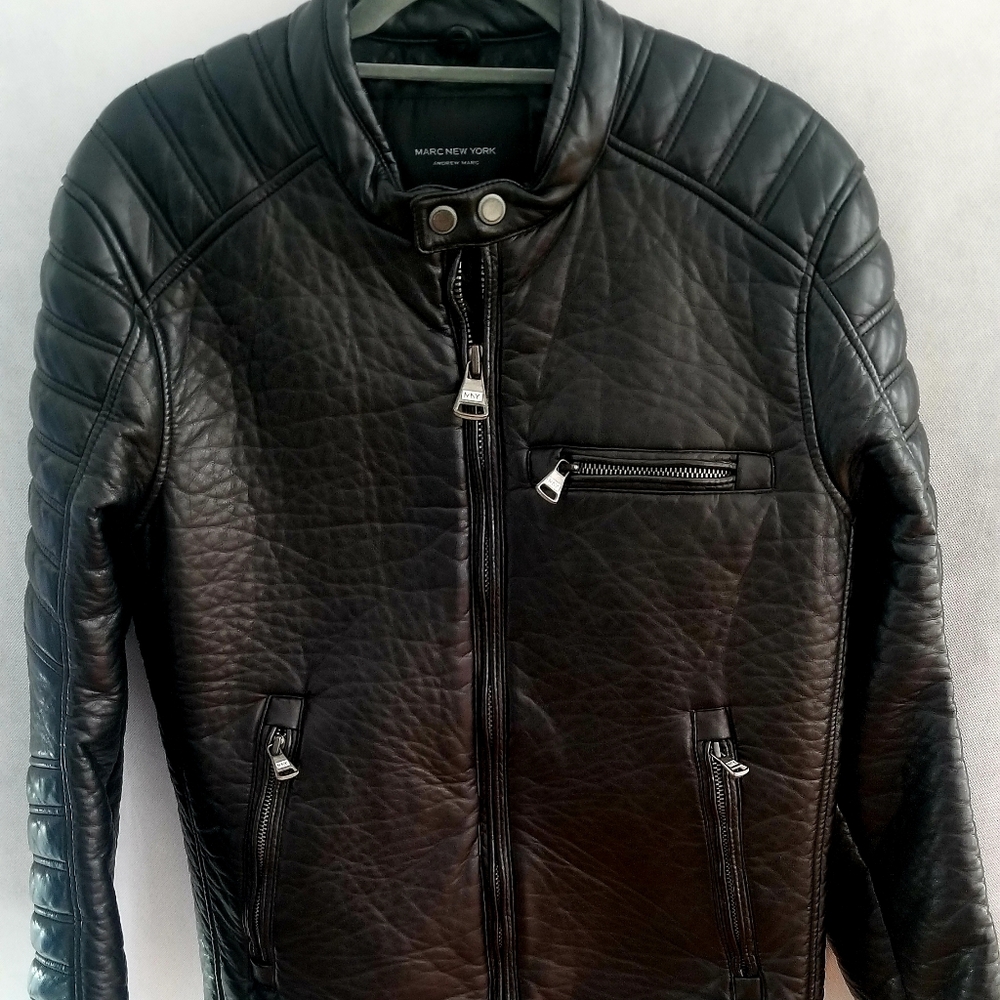 Black Leather Jacket the Marc New York